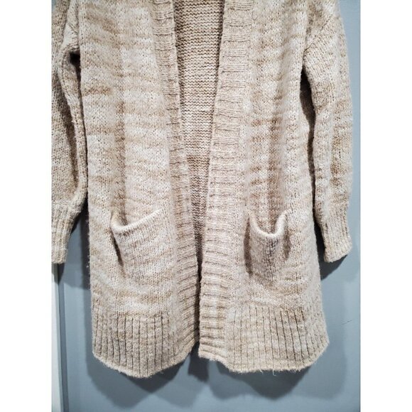 Madewell Wool Space-Dyed Long Oversized Cardigan Sweater Beige Pockets Womans XS - Picture 4 of 16